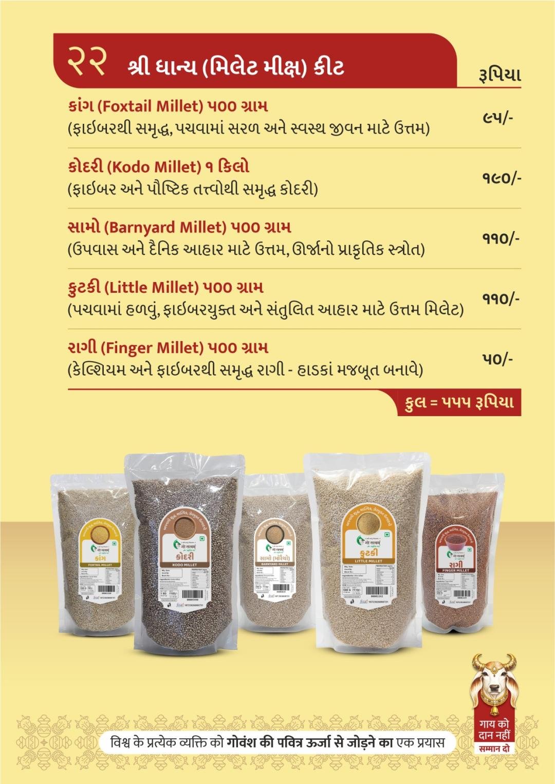 શ્રી ધાન્ય (મિલેટ મીક્ષ) કીટ